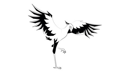 logo, eagle emblem. black and white, vector