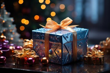 Fototapeta na wymiar Christmas gifts and toys