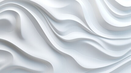 wavy pattern paper background white color bas relief - obrazy, fototapety, plakaty