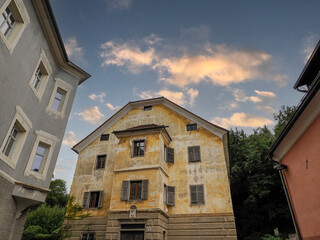 Brunico Brunek medieval Village building detail Val Pusteria Pustertal - Trentino Alto Adige Sudtirol South Tyrol Italy Europe
