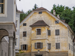 Brunico Brunek medieval Village building detail Val Pusteria Pustertal - Trentino Alto Adige Sudtirol South Tyrol Italy Europe