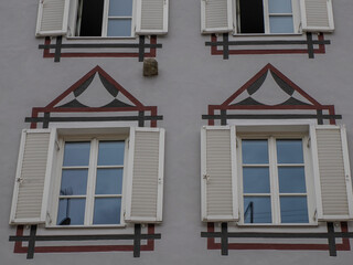 Brunico Brunek medieval Village building detail Val Pusteria Pustertal - Trentino Alto Adige Sudtirol South Tyrol Italy Europe