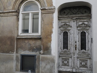 Fototapeta premium old door in Zagreb Croatia architecture city town
