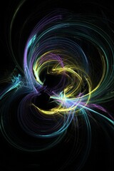 abstract background color trends 2022 , art unique 3D illustration, multicolored fractal design composition banner