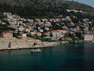 Fototapeta na wymiar Dubrovnik - Croatia medieval town view from the city walls
