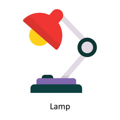 Lamp vector Flat Icon Design illustration. Symbol on White background EPS 10 File 