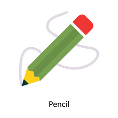 Pencil vector Flat Icon Design illustration. Symbol on White background EPS 10 File 