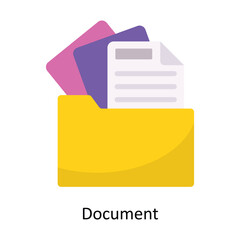 Document vector Flat Icon Design illustration. Symbol on White background EPS 10 File 