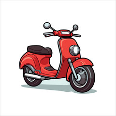  red motorcycle for caricaturing characters