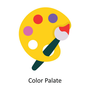Color Palette vector Flat Icon Design illustration. Symbol on White background EPS 10 File 