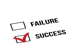 Choosing Success over Failure Business Concept. Business and management concept vector