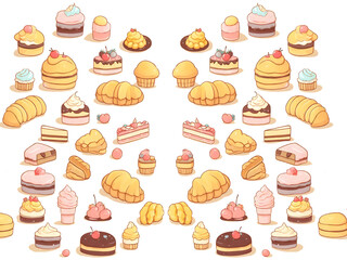 set of cakes