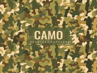 seamless camouflage texture skin pattern vector for military textile © Alifa Yeasmin