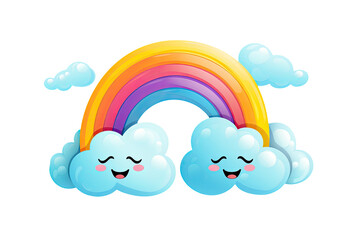 Smiley Rainbow & Clouds