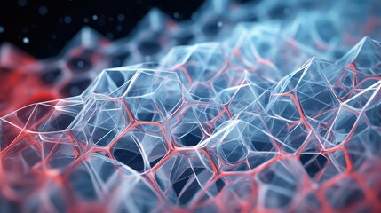 3d voxel nano structure illustration science macro, backdrop research, futuristic tech 3d voxel nano structure - obrazy, fototapety, plakaty