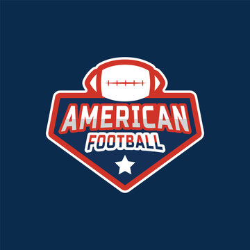 American football vector logo design template