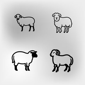 sheep logo design vector illustration.