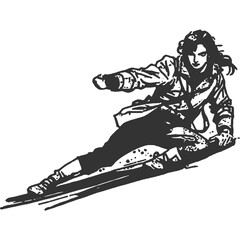 Overcoming Adversity Vintage Illustration Vector