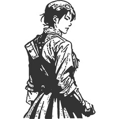 New Face of Power Vintage Illustration Vector