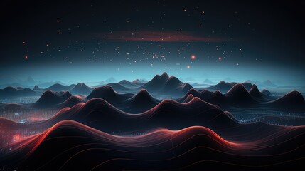abstract wireframe landscape topographic illustration mountain grid, topography earth, surface design abstract wireframe landscape topographic
