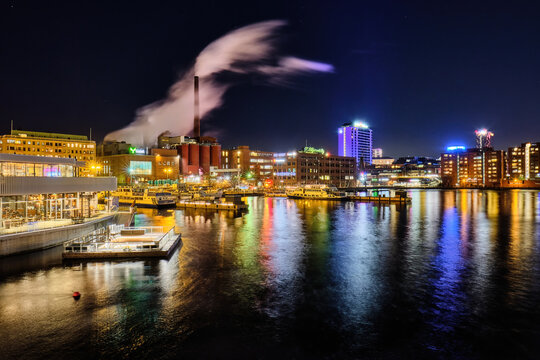 General view to Hotel Ilves and Tampere centre on January 9, 2020 in Tampere, Finland
