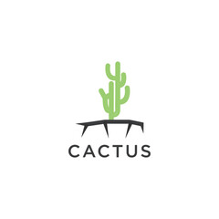 Cactus hipster vintage logo icon design vector