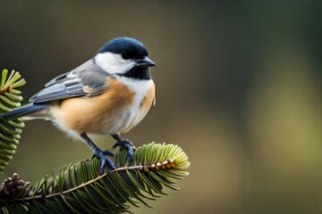 Naklejka premium a bird on a branch