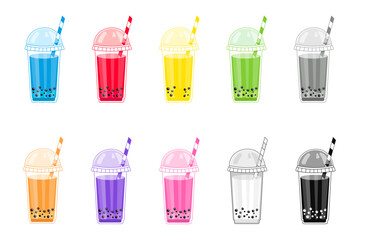 take away bubble tea coffee mug in 10 different colors