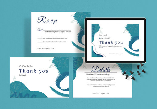 Abstract Thank You Card Layout