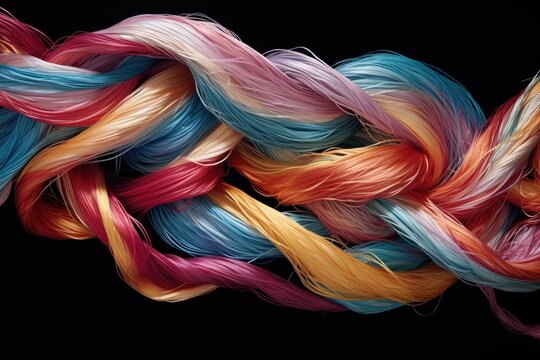 Colorful Of Silk Yarn For Ready To Weaving Stock Photo, Picture and Royalty  Free Image. Image 124520093.