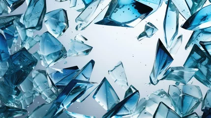Foto auf Alu-Dibond explosion scattered glass shatters illustration fragment destroy, texture broken, background fracture explosion scattered glass shatters © sevector