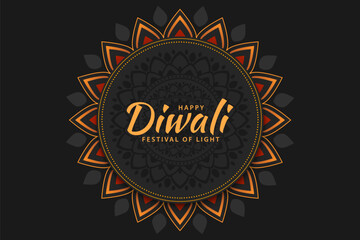 Indian festival happy diwali background. Diwali holiday greeting card design. Vector illustration