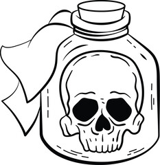 Halloween svg file, Skull vector, Skull svg file, Skull svg, halloween cut files, witchy cut files, Skull clip art, skull in the jar svg