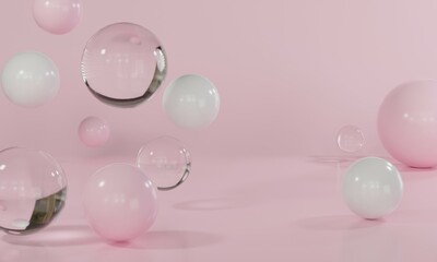 bubbles on pink