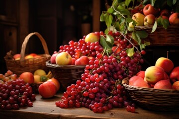 freshly plucked fruits from a family orchard
