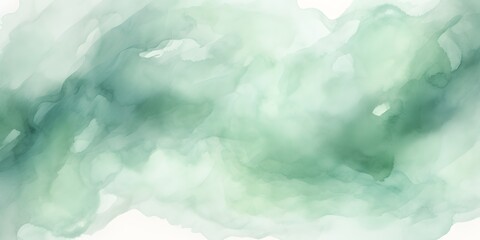 Obraz premium Pale gray blue green abstract watercolor drawing. Sage green color. Art background for design
