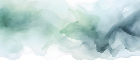 Pale gray blue green abstract watercolor drawing. Sage green color. Art background for design