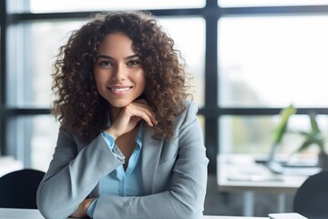 Smiling businesswoman in her office.