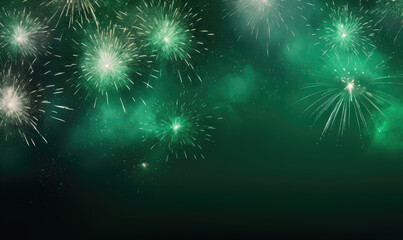 Obraz na płótnie Canvas Vibrant explosions fireworks light up the night.