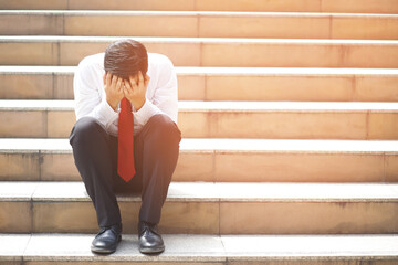 Unemployed people crisis Despair and stress people compression in office feel stressful can't make...