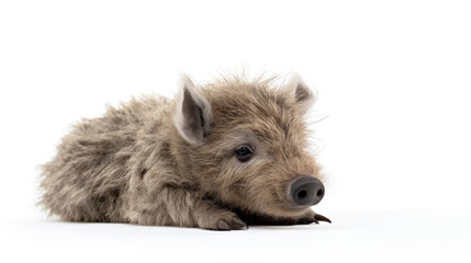 Boar toy on white background