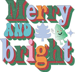 Retro Christmas sublimation Design