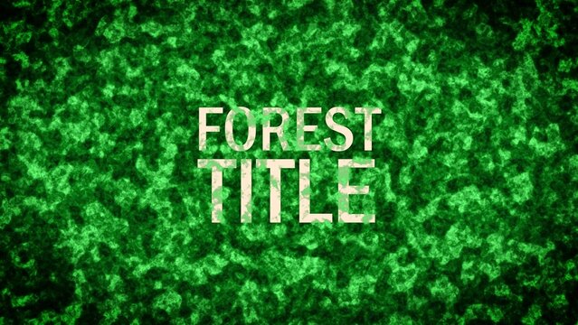 Forest Green Moss Title Intro Template