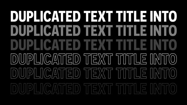 Duplicated Kinetic Text Title Intro Template