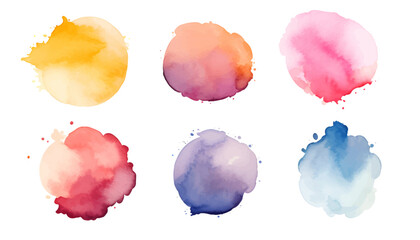 collection of watercolor texture illustration