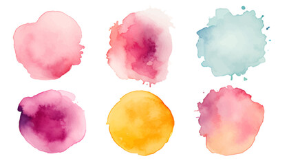 collection of watercolor texture illustration