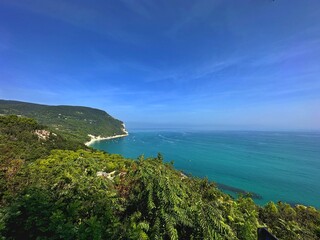 Sea view from Sirolo, Marche, Italia.