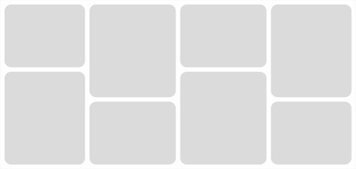 Pictures or photos frame collage. comics page grid layout abstract photo frames and digital photo wall template
