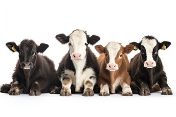 Calves isolated on white background