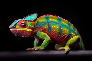 Obraz premium Chameleon isolated on white background 